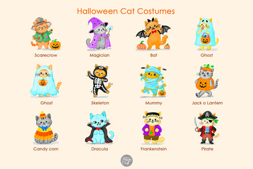 Halloween Cat Costumes Clipart